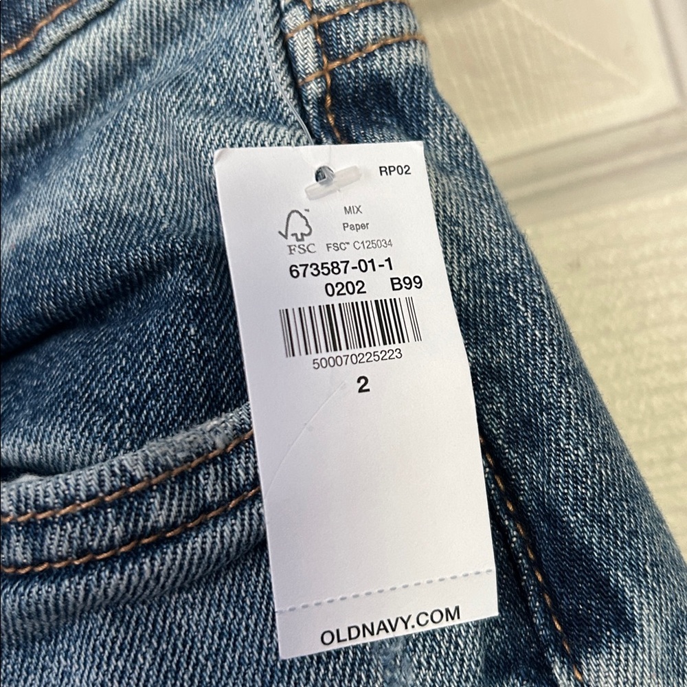 NWT Old Navy high rise OG straight leg jeans size 2 - Picture 3 of 5